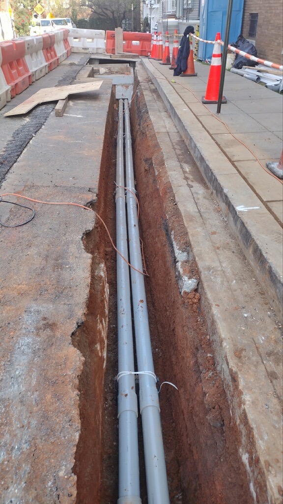 Underground Electric Conduit Installation